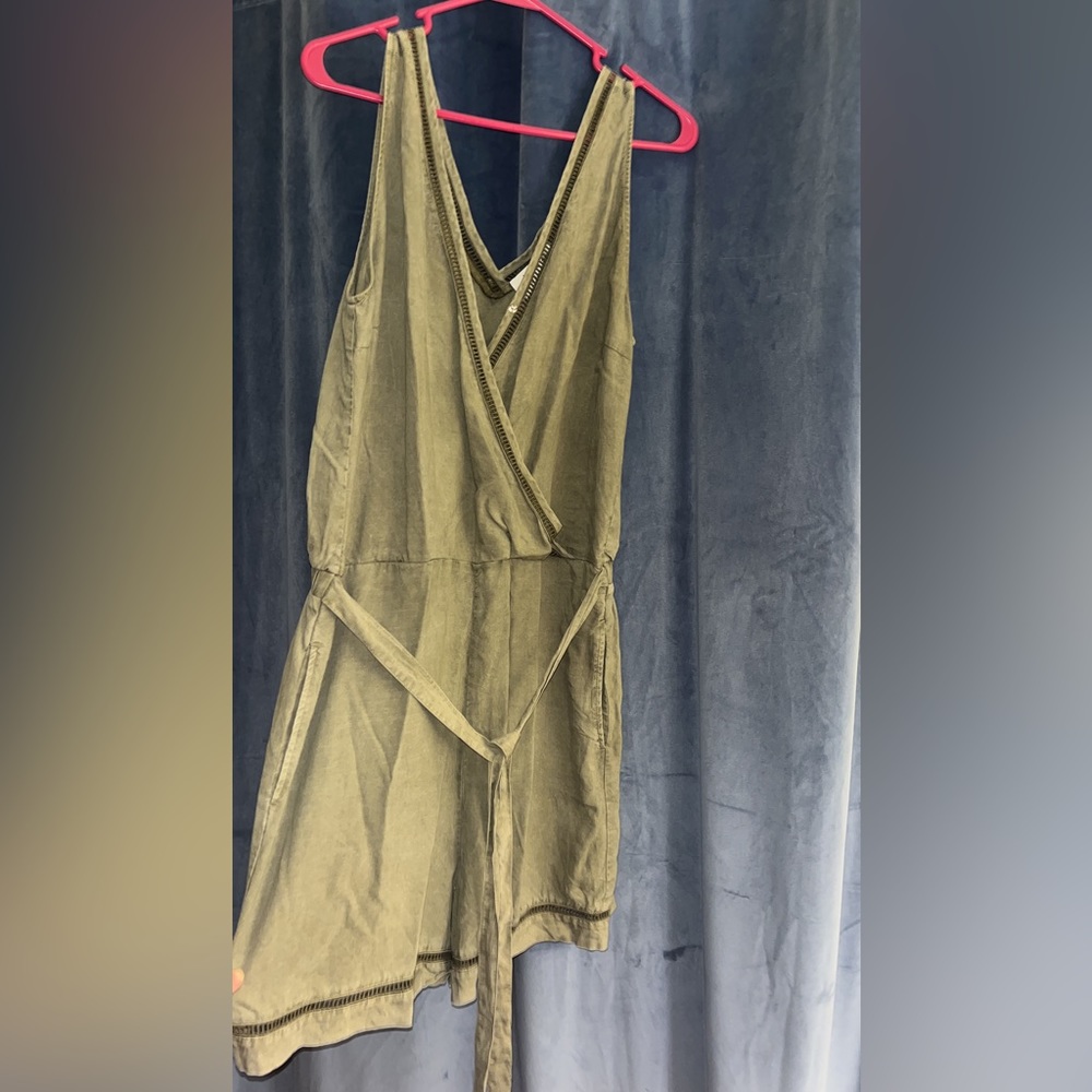 Cloth and stone romper olive colored